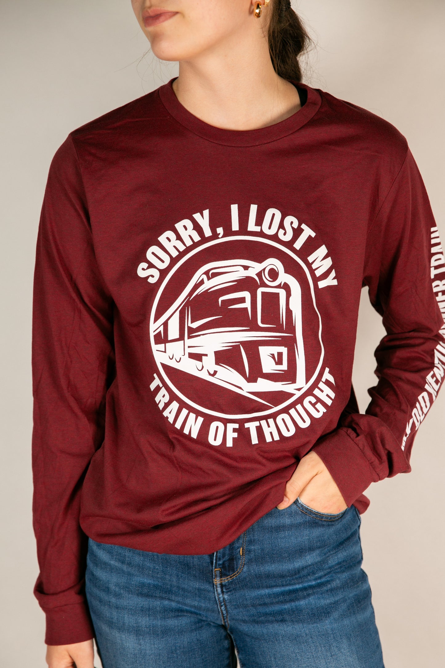 T-Shirt: Long Sleeve Maroon