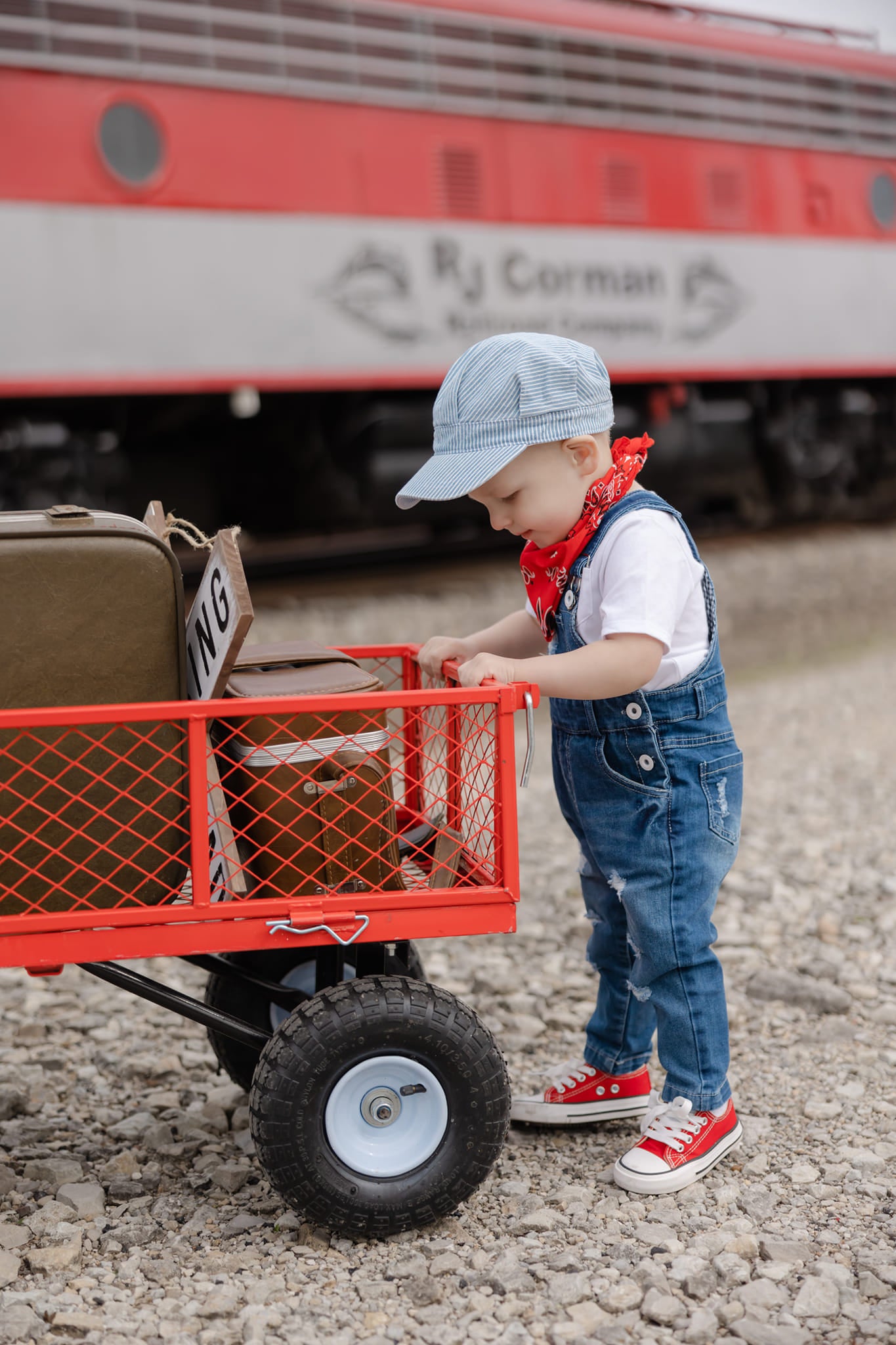 Kids Blue Engineer Hat with Patch