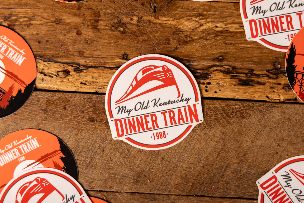 Sticker: Red & White Circle Logo