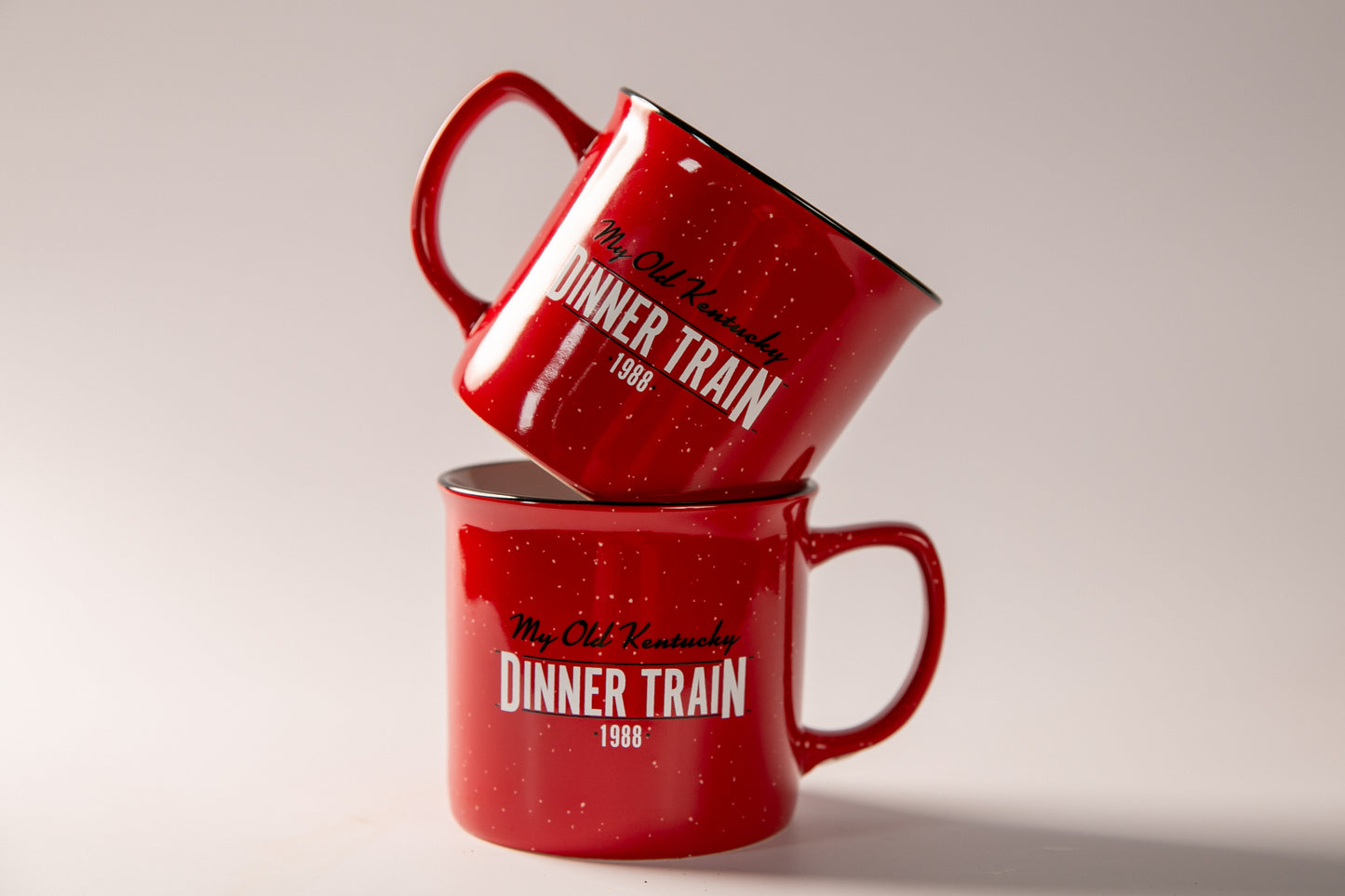 Red Speckled Camp-Style Mug