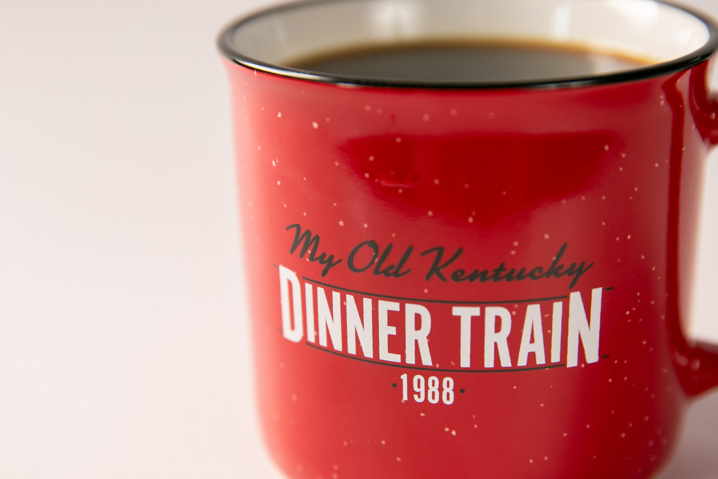 Red Speckled Camp-Style Mug